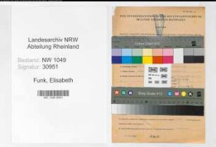 Entnazifizierung Elisabeth Funk , geb. 27.02.1914 (Polizeiangestellte)