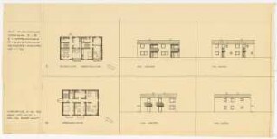 Wohnhaus Mildenberger, Hochberg: Vorschlag 2 und 3: Grundrisse und Ansichten 1:100