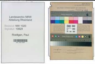 Entnazifizierung Paul Roeltgen , geb. 21.06.1890 (Stadtoberinspektor)