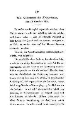 Zum Geburtsfest des Kronprinzen, den 15. October 1820