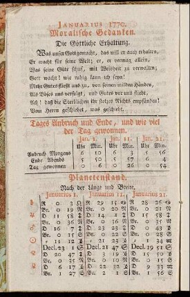 Januarius 1770. - December 1770.