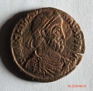 Römische Münze, Nominal Maiorina, Prägeherr Julianus, Prägeort Arles, Original