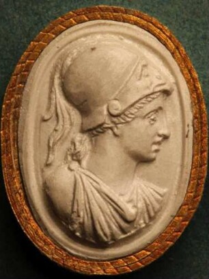 Brustbild der Minerva (Athena) mit dem Peplum (Daktyliothek, Supplement)