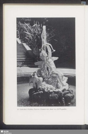 23. Linderhof. Östliches Parterre. Brunnen mit Amor von M. Wagmüller
