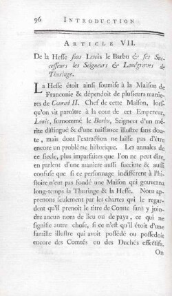 Article VII. De la Hesse sous Louis le Barbu & ses Successeurs les Seigneurs & Landgraves de Thuringe.