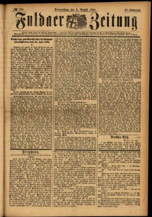 Ausgabe vom Donnerstag, den 02. August 1894.