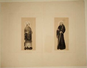 Lithographie: Heiligenfiguren