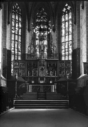 Schnitzaltar : Schnitzaltar. Holz, geschnitzt, gefaßt (wohl 1500/1535). Bodenseekreis