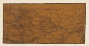 Phantastische Stadt im Gebirge
