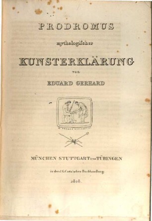 Antike Bildwerke. [0], Text zu Eduard Gerhard's Antiken Bildwerken : in drei Lieferungen
