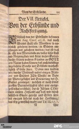 Von der Erbsünde [...]