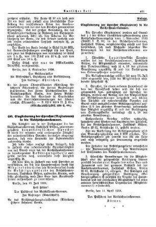 Eingliederung der Sprecher (Rezitatoren) in die Reichstheaterkammer : [Erziehung] ; [Für das Reich] ; [Amtliche Erlasse] ; [Amtlicher Teil]