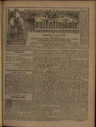 Ausgabe vom Sonntag, den 04. November 1917.