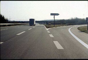 Einfahrt in Tangente (Rotteil Richtung Stuttgart)