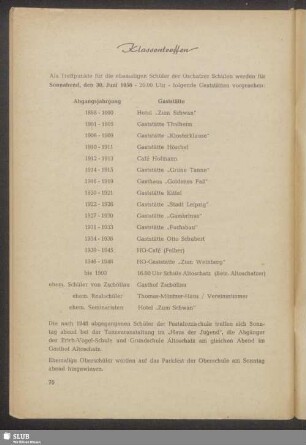 Klassentreffen