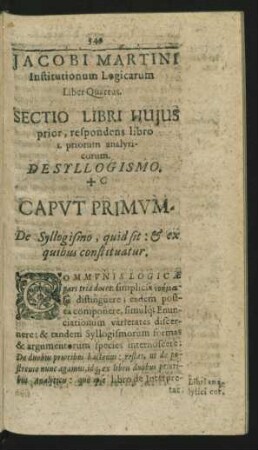 Liber Quartus. De Syllogismo.