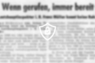Wenn gerufen, immer bereit