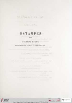 Estampes, deuxième partie, Gravures sur bois et clairs-obscurs (Nr. 1857 - 2289)