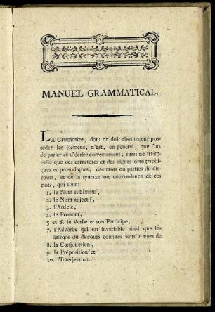 Manuel Grammatical.