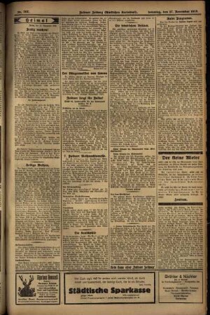 Zweite Ausgabe vom Sonntag, den 17. November 1929.