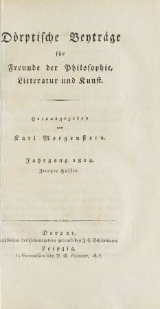 2.1814: Zweyte Hälfte