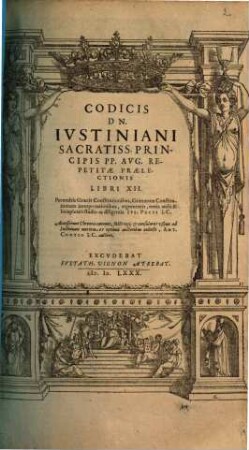 Codicis Dn. Ivstiniani Sacratiss. Principis PP. Avg. Repetitae Praelectionis Libri XII.
