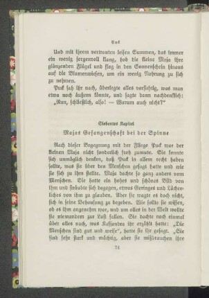 Siebentes Kapitel. Majas Gefangenschaft bei der Spinne