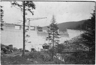 Bau der Albtalsperre bei Sankt Blasien