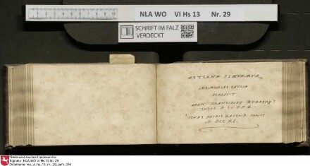 Stammbuch des Gottfried Crusius (Cruse) aus Stendal