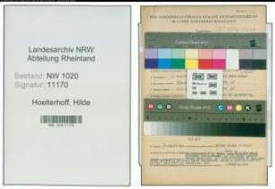 Entnazifizierung Hilde Hoelterhoff , geb. 16.12.1912 ()