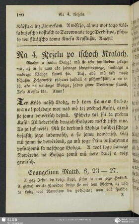 Na 4. Ṅeżelu po tschoch Kralach