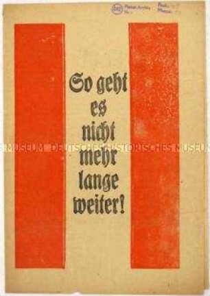 Appell an Arbeiter zur Arbeitssuche auf dem Land im Zuge der Novemberrevolution