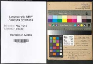 Entnazifizierung Martin Rohrdantz , geb. 12.07.1914 (Mechaniker)
