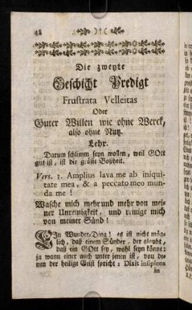 48-65, Die zweyte Geschicht Predigt