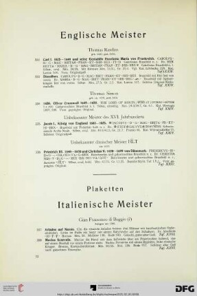 Englische Meister (Nr. 332-336)