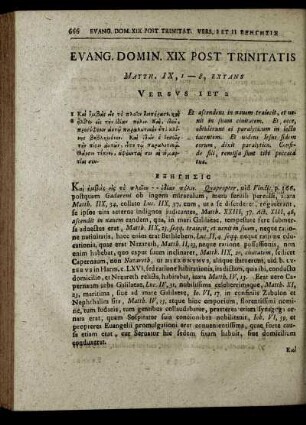 Evang. Domin. XIX Post Trinitatis - Evang. Domin. XXII post Trinitatis