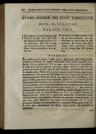 Evang. Domin. XIX Post Trinitatis - Evang. Domin. XXII post Trinitatis