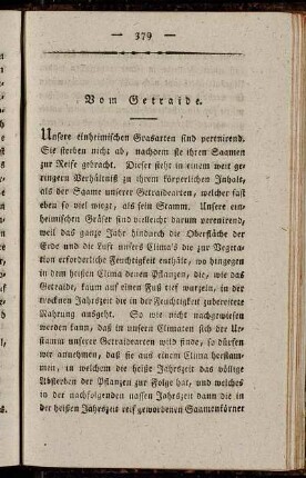 Vom Getraide