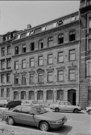 Dresden-Friedrichstadt, Roßthaler Straße 1. Wohnhaus (ehemals Hotel "Roßthaler Hof", um 1870)