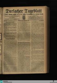 Durlacher Tagblatt : Heimatblatt für die Stadt und den früheren Amtsbezirk Durlach; Pfinztäler Bote für Grötzingen, Berghausen, Söllingen, Wöschbach u. Kleinsteinbach