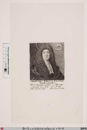 Bildnis Johann Paul Fetzer