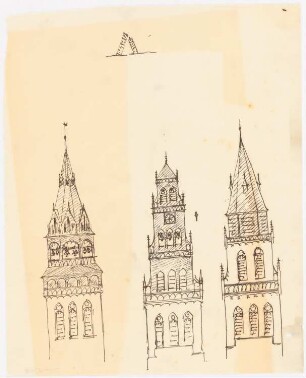 Unzugeordnete Kirchen-Projekte (Skizzen): Kirchtürme