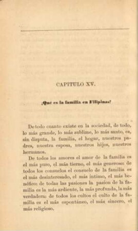 Capitulo XV. Qué es la familia en Filipinas?
