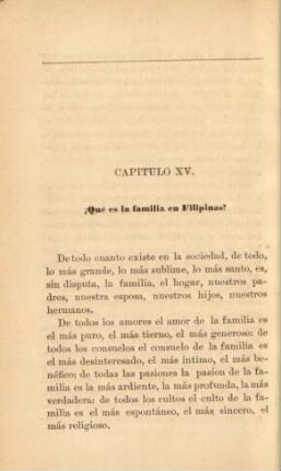 Capitulo XV. Qué es la familia en Filipinas?