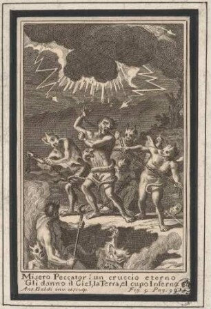 "Misero Peccator! [...]", Illustration Nr. 5 auf S. 99 einer Erbauungsschrift