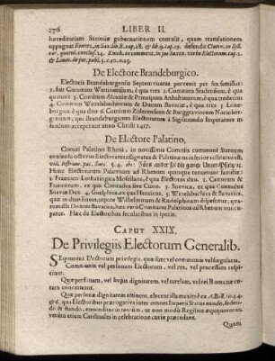 Caput XXIX. [ - ] Caput XXXI.; De Privilegiis Electorum Generalib.; ... singularibus; De Collegio Principum;