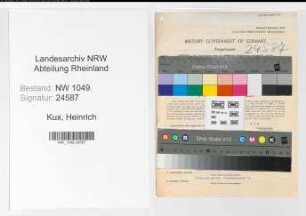 Entnazifizierung Heinrich Kux , geb. 27.08.1892 (Polizeibeamter)
