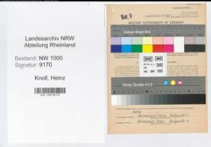 Entnazifizierung Heinz Knoll, geb. 10.01.1909 (Angest.)