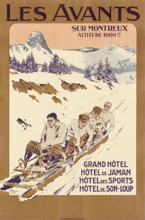 Les Avants. Grand Hôtel de Jaman, Hôtel des Sports et Hôtel de Son-Loup