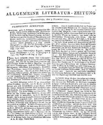 Hannoverisches Magazin. - Hannover : Schlüter Jg. 26-28. - 1788-1790 Neues Hannoverisches Magazin. - Hannover : Schlüter Jg. 1. - 1791